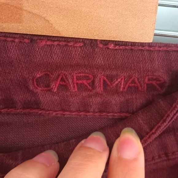 Carmar burgundy denim jeans size 27 - Picture 3 of 10
